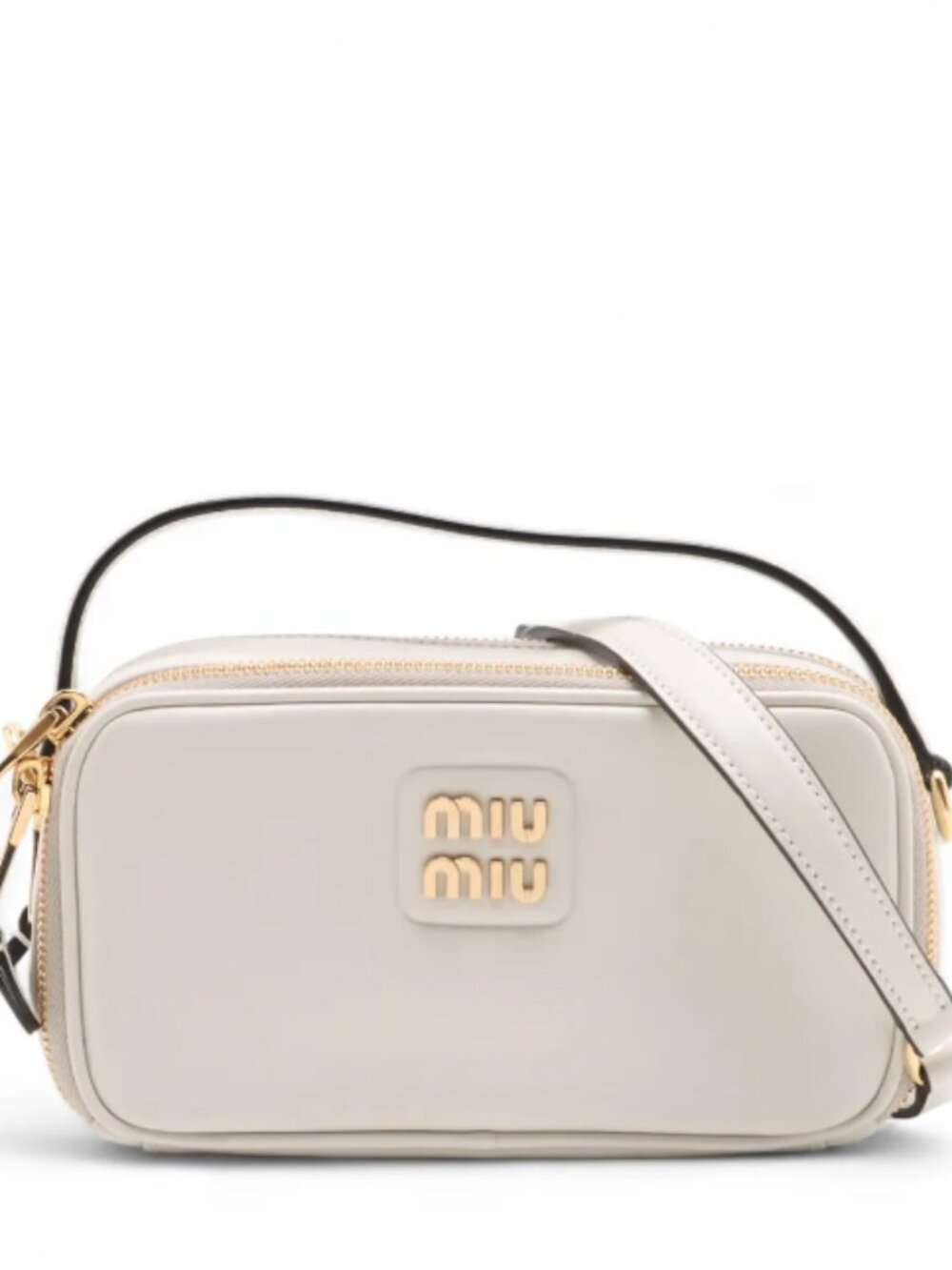 Miu Miu Leather Two-Way Handbag White